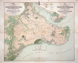 Mapa Konstantinopole a okolních oblastí, 1855-63